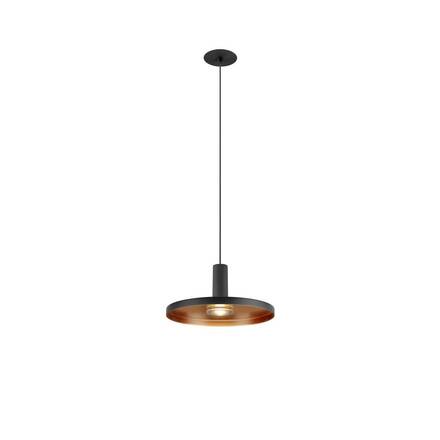 BIG WHITE (SLV) LALU závěsné svítidlo, patice LED, Mix&Match, stříška pro zapuštěnou montáž, délka závěsu 200 cm, 2700/3000 K, 40°, PHASE, černá 1010286