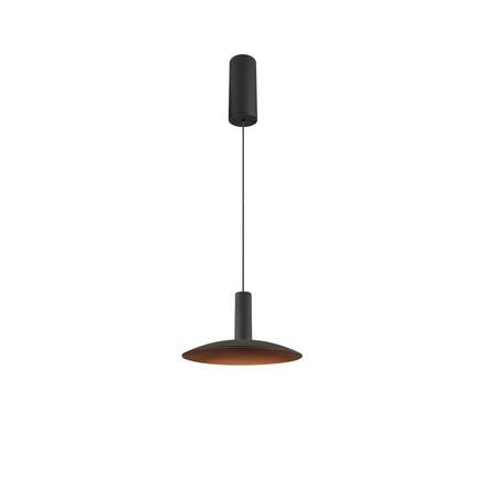 BIG WHITE (SLV) LALU závěsné svítidlo, patice LED, Mix&Match, stříška pro povrchovou montáž, délka závěsu 200 cm, 2700/3000 K, 40°, PHASE, černá 1010287