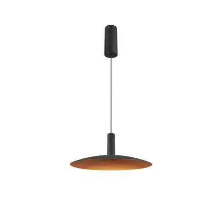 BIG WHITE (SLV) LALU závěsné svítidlo, patice LED, Mix&Match, stříška pro povrchovou montáž, délka závěsu 200 cm, 2700/3000 K, 40°, PHASE, černá 1010287