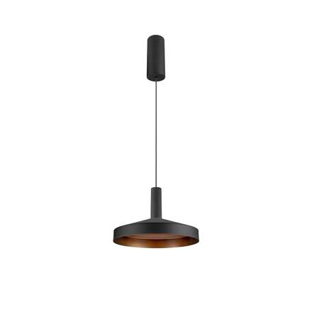 BIG WHITE (SLV) LALU závěsné svítidlo, patice LED, Mix&Match, stříška pro povrchovou montáž, délka závěsu 200 cm, 2700/3000 K, 40°, PHASE, černá 1010287