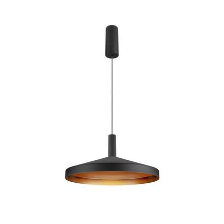 BIG WHITE (SLV) LALU závěsné svítidlo, patice LED, Mix&Match, stříška pro povrchovou montáž, délka závěsu 200 cm, 2700/3000 K, 40°, PHASE, černá 1010287