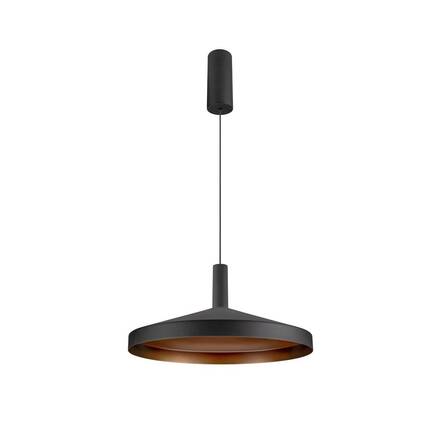 BIG WHITE (SLV) LALU závěsné svítidlo, patice LED, Mix&Match, stříška pro povrchovou montáž, délka závěsu 200 cm, 2700/3000 K, 40°, PHASE, černá 1010287