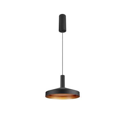 BIG WHITE (SLV) LALU závěsné svítidlo, patice LED, Mix&Match, stříška pro povrchovou montáž, délka závěsu 200 cm, 2700/3000 K, 40°, PHASE, černá 1010287