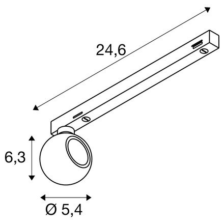 BIG WHITE (SLV) DYSKO 1~ Spot, PHASE, 2700K, 6, 7 W, 36°, černá / zlatá 1010318