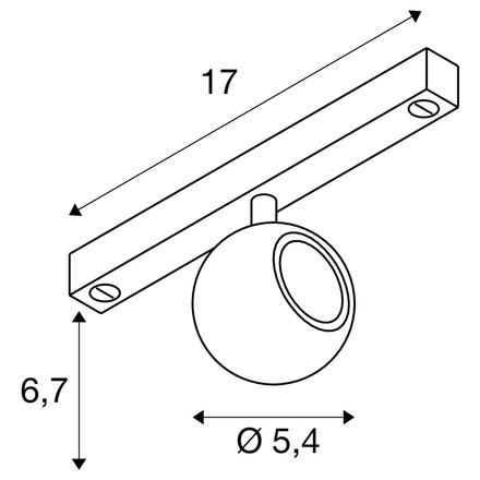 BIG WHITE (SLV) DYSKO 48V Spot, DALI, standardní povrchová montážní dráha, 2700K, 5, 6 W, 36°, bílá / černá 1010331