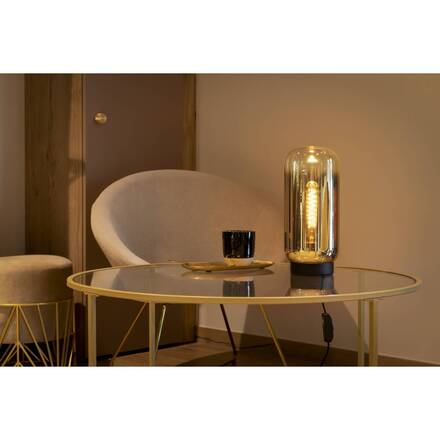 BIG WHITE (SLV) PANTILO SLIM stolní lampa, válcová, 1 x max. 15 W E27, zlatá 1010347