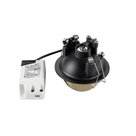 BIG WHITE (SLV) DYSKO Stropní vestavné svítidlo, kulaté, PHASE, 2700K, 6,4 W, 36°, černá / zlatá 1010353