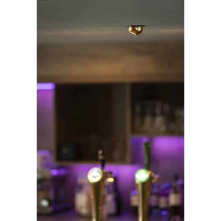 BIG WHITE (SLV) DYSKO Stropní vestavné svítidlo, kulaté, PHASE, 2700K, 6,4 W, 36°, černá / zlatá 1010353