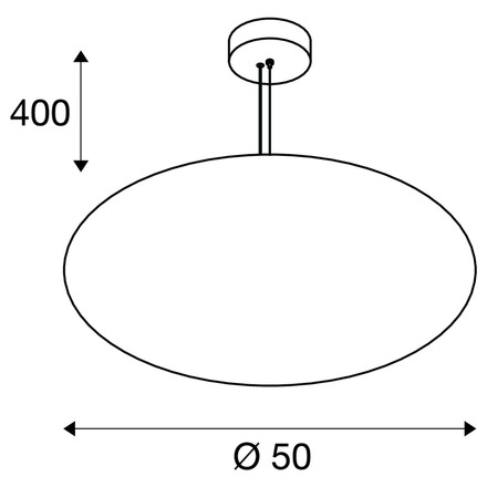 BIG WHITE (SLV) OLYPSO 50 závěsné svítidlo, E27, délka závěsu 400 cm, 1 x max. 40 W, černá 1010415