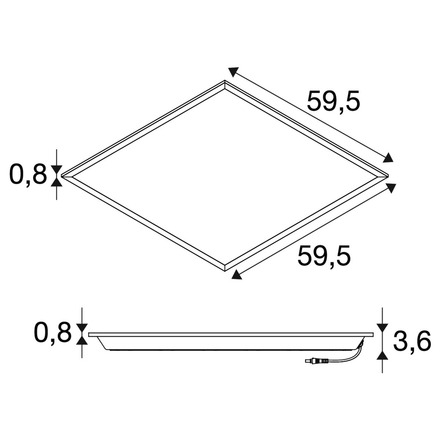 BIG WHITE (SLV) PANEL P 595 45 840 WB UGR19 1010747