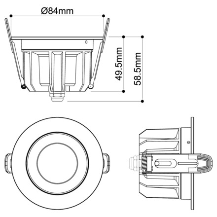 BIG WHITE (SLV) DOWNLIGHT P 84 12 HG 840 60 ML DALI WH IP54 1010755