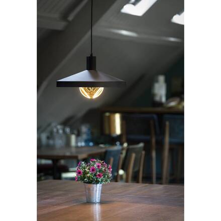 BIG WHITE (SLV) LALU SET závěsné svítidlo, patice E27, TETRA 36, délka závěsu 200 cm, Žárovka v ceně, černá 1010787