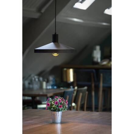 BIG WHITE (SLV) LALU SET závěsné svítidlo, patice E27, TETRA 36, délka závěsu 200 cm, Žárovka v ceně, černá 1010787