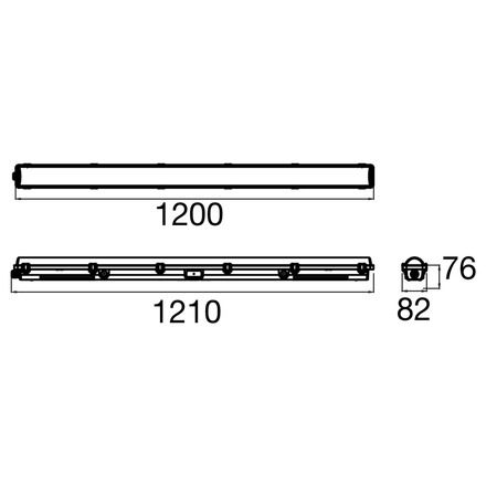 BIG WHITE (SLV) WATERPROOF C 1200 57 830/840/850 ML HF EM 3H IP66 1010812