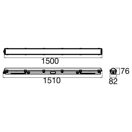 BIG WHITE (SLV) WATERPROOF C 1500 71 830/840/850 ML EM 3H IP66 1010814