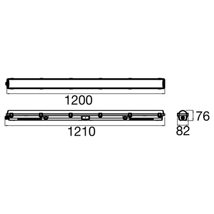 BIG WHITE (SLV) WATERPROOF P 1200 65 830/840/850 ML HF EM 3H IP66 1010824