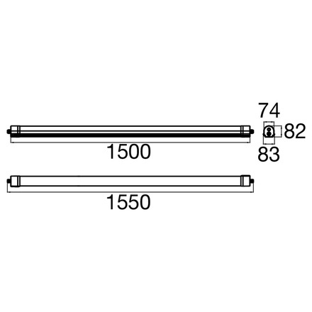 BIG WHITE (SLV) WATERPROOF V 1500 60 830/840/850 ML DALI IP66 1010839