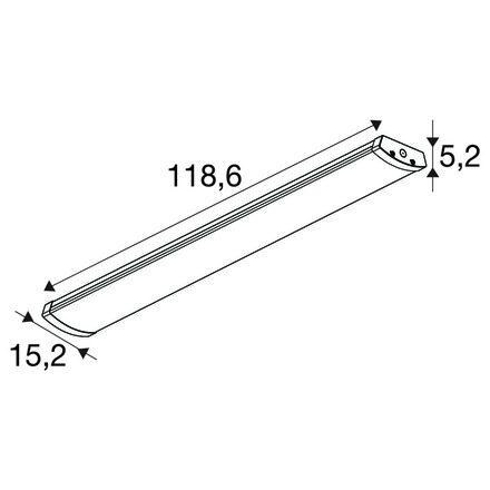 BIG WHITE (SLV) BATTEN FLAT P 1200 52 830/840/850 ML WH 1010909