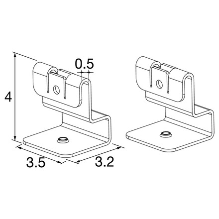 BIG WHITE (SLV) BATTEN FLAT P Závěsné sady s vodorovným kabelem, 2ks 1010933