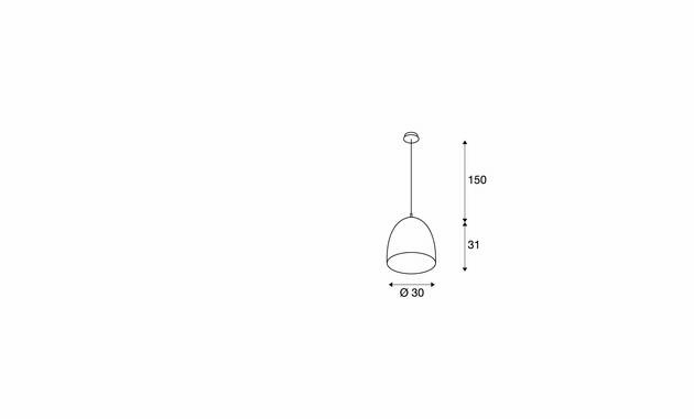 BIG WHITE PARA CONE 30, závěsné svítidlo, TC-(D,H,T,Q)SE, kulaté, barvy mědi kartáčované, pr. 30 cm, max. 60 W 133019