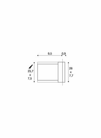 BIG WHITE BRICK MESH, venkovní nástěnné vestavné svítidlo, LED, 3000K, IP54, nerezová ocel, 4 W 229110