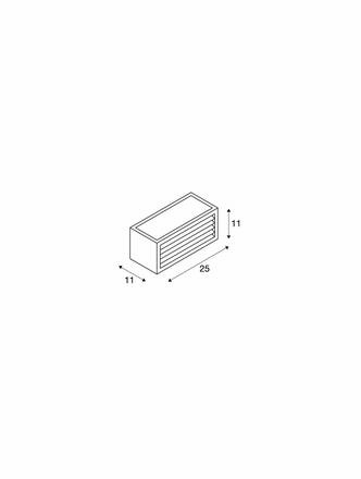 BIG WHITE BOX-L, venkovní nástěnné svítidlo, TC-(D,H,T,Q)SE, IP44, hranaté, rezavé, max. 18 W 232497
