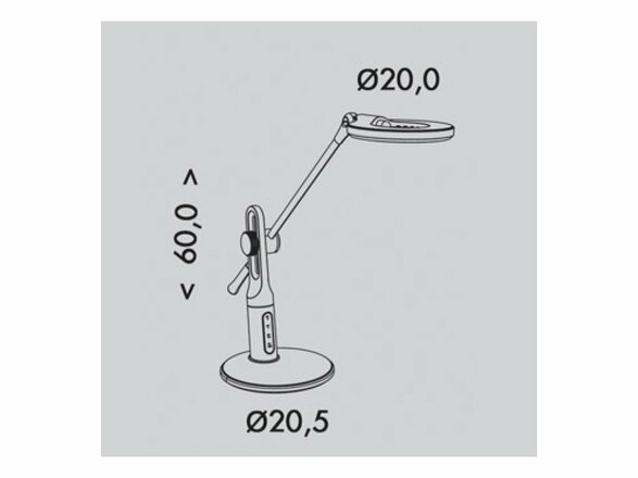 Ecolite Stolní lampa LED stmívatelná ALEX - LBL1225-CR, černá