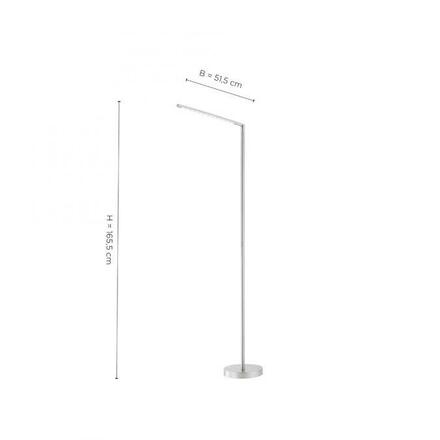 LEUCHTEN DIREKT is JUST LIGHT LED stojací svítidlo s teple bílým světlem s nastavitelnou výškou a stmíváním tlačítkem 2700K