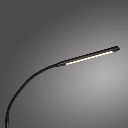 JUST LIGHT LED stojací svítidlo černé 3 krokové CCT, dotykový stmívač, nastavitelná hlava 2700-5000K