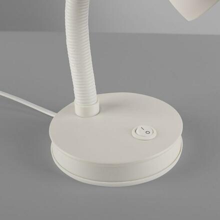 JUST LIGHT stolní lampa bílá s vypínačem na psací stůl, na noční stolek