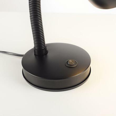 JUST LIGHT stolní lampa černá vypínač na psací stůl, na noční stolek