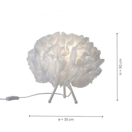 LEUCHTEN DIREKT is JUST LIGHT LED stolní lampa, bílá, tkanina, stmívatelná, dálkový ovladač, s aplikací MEDION RGB+2700-5000K