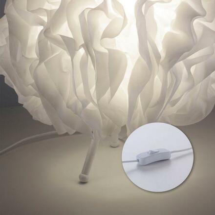 LEUCHTEN DIREKT is JUST LIGHT LED stolní lampa, bílá, tkanina, stmívatelná, dálkový ovladač, s aplikací MEDION RGB+2700-5000K