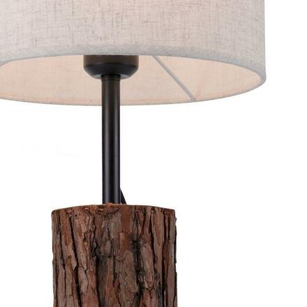 LEUCHTEN DIREKT is JUST LIGHT LED stolní lampa, dřevo, látkové stínidlo,1xE27, šňůrový vypínač