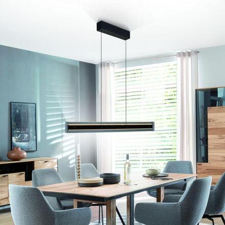 JUST LIGHT Kolekce Schöner Wohnen LED závěsné svítidlo LENA, černé, se stmívačem, Up-and Down, krokově stmívatelné 3000K