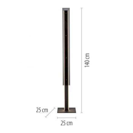 JUST LIGHT Kolekce Schöner Wohnen LED stojací svítidlo LENA, černé, šňůrový se stmívačem, paměť 3000K