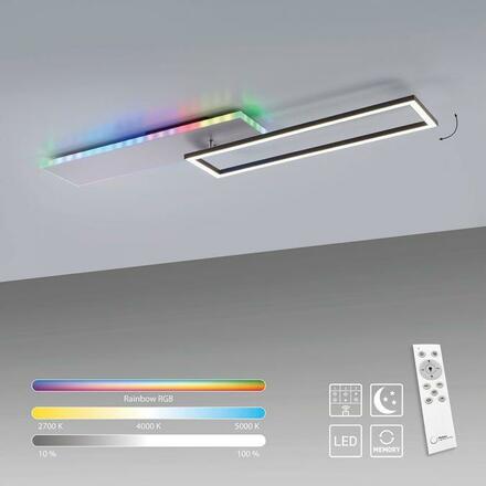 LEUCHTEN DIREKT is JUST LIGHT LED stropní svítidlo hranaté hliník CCT stmívatelné Rainbow RGB 2700-5000K LD 11326-95