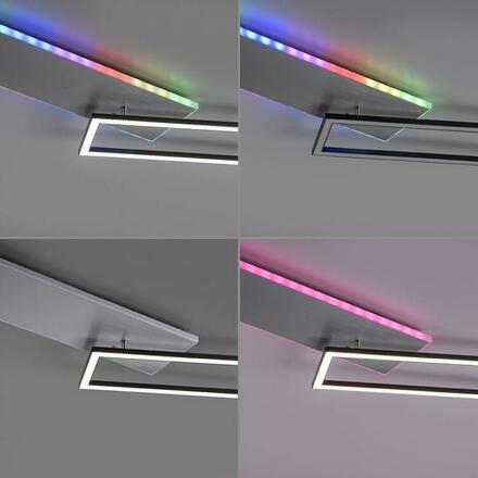 LEUCHTEN DIREKT is JUST LIGHT LED stropní svítidlo hranaté hliník CCT stmívatelné Rainbow RGB 2700-5000K LD 11326-95