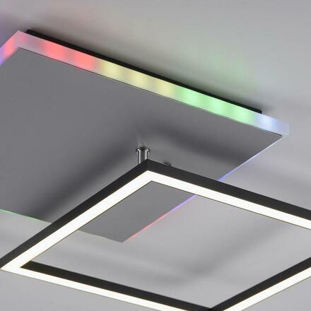 LEUCHTEN DIREKT is JUST LIGHT LED stropní svítidlo hranaté hliník CCT stmívatelné Rainbow RGB 2700-5000K LD 11327-95