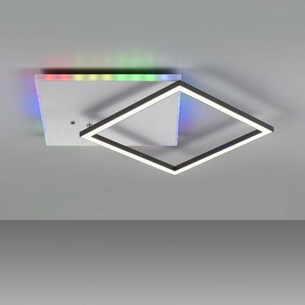 LEUCHTEN DIREKT is JUST LIGHT LED stropní svítidlo hranaté hliník CCT stmívatelné Rainbow RGB 2700-5000K LD 11327-95