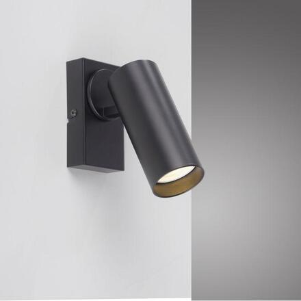 JUST LIGHT Kolekce Schöner Wohnen LED nástěnné a stropní svítidlo RIK, černá, jednoramenné 3000K