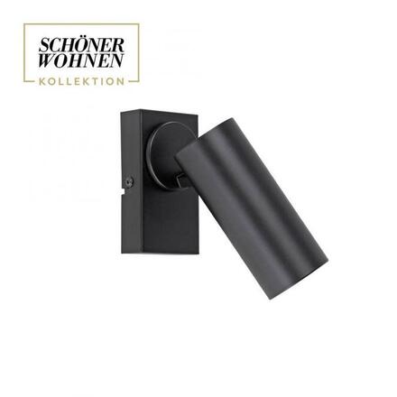 JUST LIGHT Kolekce Schöner Wohnen LED nástěnné a stropní svítidlo RIK, černá, jednoramenné 3000K