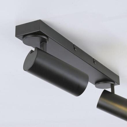 JUST LIGHT Kolekce Schöner Wohnen LED stropní svítidlo RIK, černá, 2-ramenné, otočné 3000K