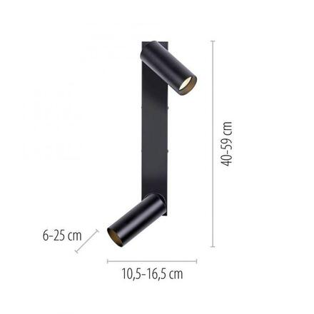 JUST LIGHT Kolekce Schöner Wohnen LED stropní svítidlo RIK, černá, 2-ramenné, otočné 3000K