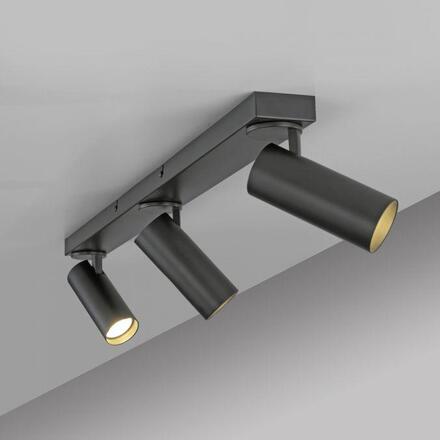 JUST LIGHT Kolekce Schöner Wohnen LED stropní svítidlo RIK, černé, 3-ramenné, otočné 3000K