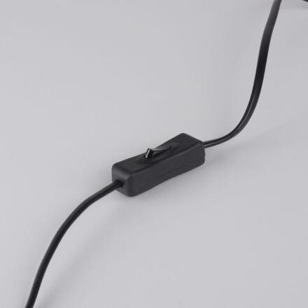 JUST LIGHT Kolekce Schöner Wohnen LED stolní lampa RIK, černá, třída A, otočné a nastavitelné, šňůrový vypínač 3000K