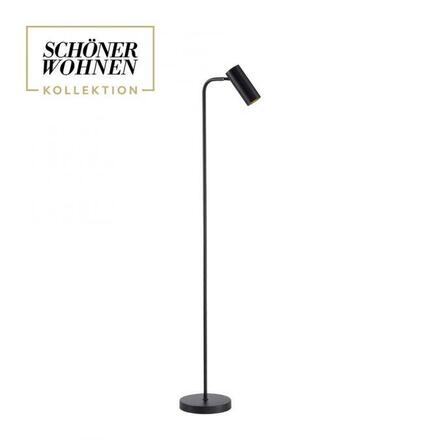 JUST LIGHT Kolekce Schöner Wohnen LED stojací svítidlo RIK, černé, otočné a nastavitelné, šňůrový vypínač 3000K