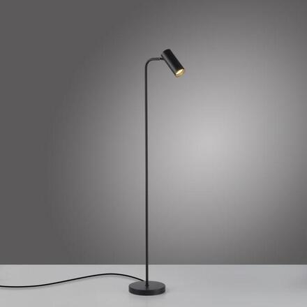 JUST LIGHT Kolekce Schöner Wohnen LED stojací svítidlo RIK, černé, otočné a nastavitelné, šňůrový vypínač 3000K