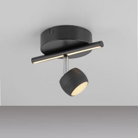 JUST LIGHT LED stropní svítidlo černé JARIK jednoramenné, řízení vypínačem, nastavitelné 3000K