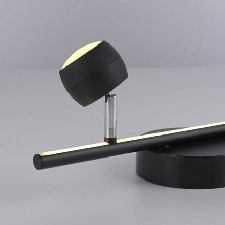 JUST LIGHT LED stropní svítidlo černé JARIK 2-ramenné, řízení vypínačem, nastavitelné 3000K